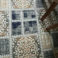 گلیم۱/۵۰ در۳/۵۰  رنگ طوسی سفید