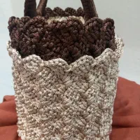 کیف دست بافت مکرومه|کیف، کفش، کمربند|رشت, نظری|دیوار