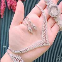 سرویس نقره زنانه مجلسی جواهری با آبکاری رادیوم|بدلیجات|تبریز, |دیوار