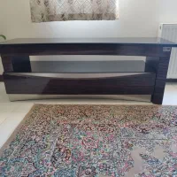 میز تلویزیون  شیشه ای، چوب