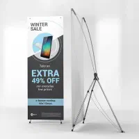 بنر پایه استند تبلیغاتی عمودی