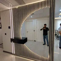 آینه قدی دفرمه گرد  نیم دایره مستطیل