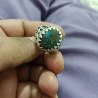 انگشتر نقره رکاب سنگین فیروزه اصل مشهد