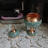 گلدان مسی قندون مسی صنایع دستی دکوری برنج|صنایع دستی و سایر لوازم تزئینی|تهران, خانی آباد نو شمالی|دیوار