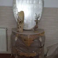 آینه و شمعدان نقره ای نو