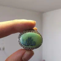 شجر سبز قائن نقره 925