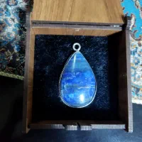 گردن آویز نقره کاملا دستساز لاجورد