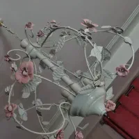 لوستر چهار شعله فورژسازان مدل قلبی صورتی