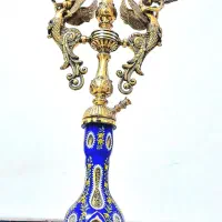 قلیان برنجی دو فرشته سنگین نو و آکبند