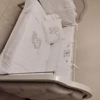 تخت خواب کودک با سرویس خواب ترک و پشه‌بند نو|تخت و صندلی بچه|کرج, عظیمیه|دیوار