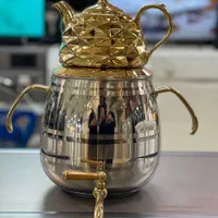 (چکی) کتری قوری استیل کف چدن استیل طلایی (اقساط)
