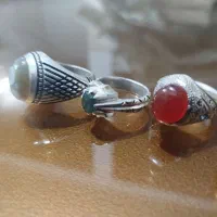 انگشتر باباقوری.زمرد.عقیق یمن بامخراج الماس