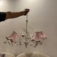 لوستر سفید و صورتی چهار عدد باهم