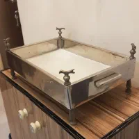 منقل استیل (پایه برنجی) قدیمی ، عتیقه