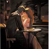 تابلو نقاشی شب های پاریس