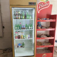 یخچال تک درب استیل طلایی 65سانتی