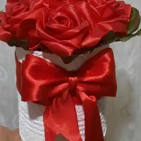 گلهای ربانی قرمز یلدایی|گل مصنوعی|کرج, حصارک بالا|دیوار