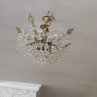 لوستر ۸ شاخه جنس برنز|لوستر و چراغ آویز|پردیس, فاز ۴|دیوار