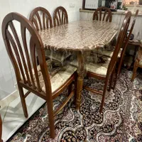 مبلمان ۹ نفره و میز ناهار خوری ۶ نفره سالم و‌ تمیز|مبلمان خانگی و میز عسلی|تهران, نارمک جنوبی|دیوار