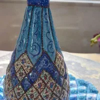 گلدان و بشقاب میناکاری کاردست اصفهان|صنایع دستی و سایر لوازم تزئینی|قم, چهل درخت‎|دیوار