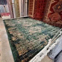 فرش ۹ متری پتینه سبز گرانمایه ۷۰۰ شانه نگارین جان|فرش|مشهد, امیر|دیوار