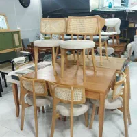 میز غذاخوری پینار پشت حصیری