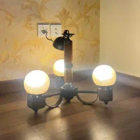 لوستر سه شاخه چوبی
