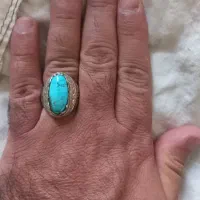 انگشتر فیروزه نیشابوری دست ساز