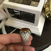 انگشترنقره عقیق رکاب دستسازبسیارزیبا