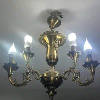 دو لوستر برنجی ۶ شعله