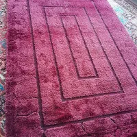 گلیم خزدار شیک بادمجانی