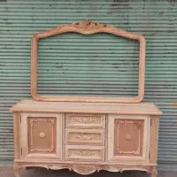 آینه کنسول پذیرایی چوبی‌ومیزتیوی چوبی