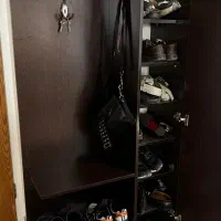 جاکفشی و جا لباسی چوبی|جاکفشی، کمد، دراور|تهران, جوانمردان (اندیشه)|دیوار