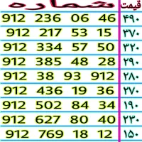۹۱۲.۳۸.۹۳.۹۱۲ خطوط رند ۹۱۲ نقدی و اقساطی|سیمکارت|تهران, نعمتآباد|دیوار