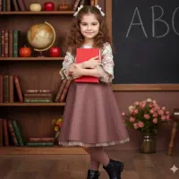 پیراهن مجلسی یلدایی بچه‌گانه دخترانه