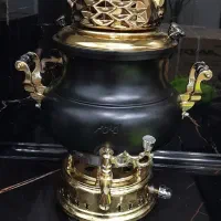 سماورگازی مشکی طلایی