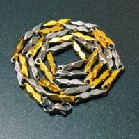 گردنبند کبریتی دورنگ استیل