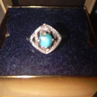 انگشتر نقره با سنگ فیروزه