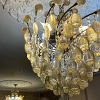 فروش دو عدد لوستر ۸ شاخه ۵۰ سانت|لوستر و چراغ آویز|رشت, استقامت ۱|دیوار