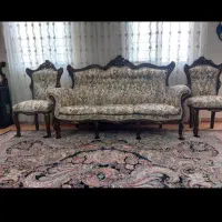 مبل سلطنتی ۹ نفره زیبا باچوب گردو