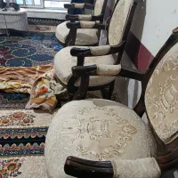 مبل سلطنتی ۹ نفره، سالم و تمیز قهوهای|مبلمان خانگی و میز عسلی|شیراز, کرونی(خاتونک)|دیوار