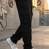 شلوار بنگال کارگو مردانه مدل HAMED-مشکی