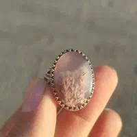انگشتر نقره عقیق سوسنی شجر تک درخت فردوس