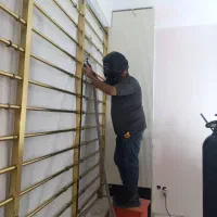 رگال نرده آلومینیوم استیل طلایی سیلور|فروشگاه و مغازه|قشم, |دیوار