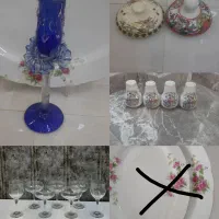 دیس گل سرخی و کاسه گل رز
