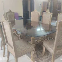 ناهارخوری چوبی جنس روکش استیل درحدنو