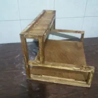 استند کاربردی نظم دهنده اشپزخانه دوطبقه چوبی|آبچکان و نظمدهنده ظروف|تربت جام, بیست متری منبع آب|دیوار