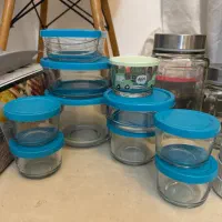 ظرف شیشه ای در دار