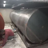 ساخت مخزن آب و گازوییل در محل