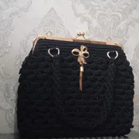 کیف دست بافت مکرومه